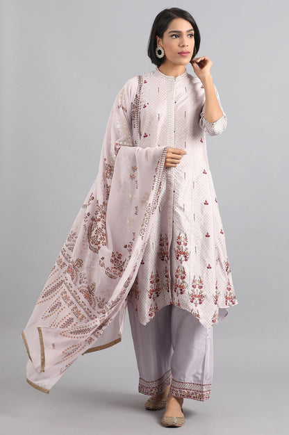 Beige Mandarin Neck Solid kurta - wforwoman