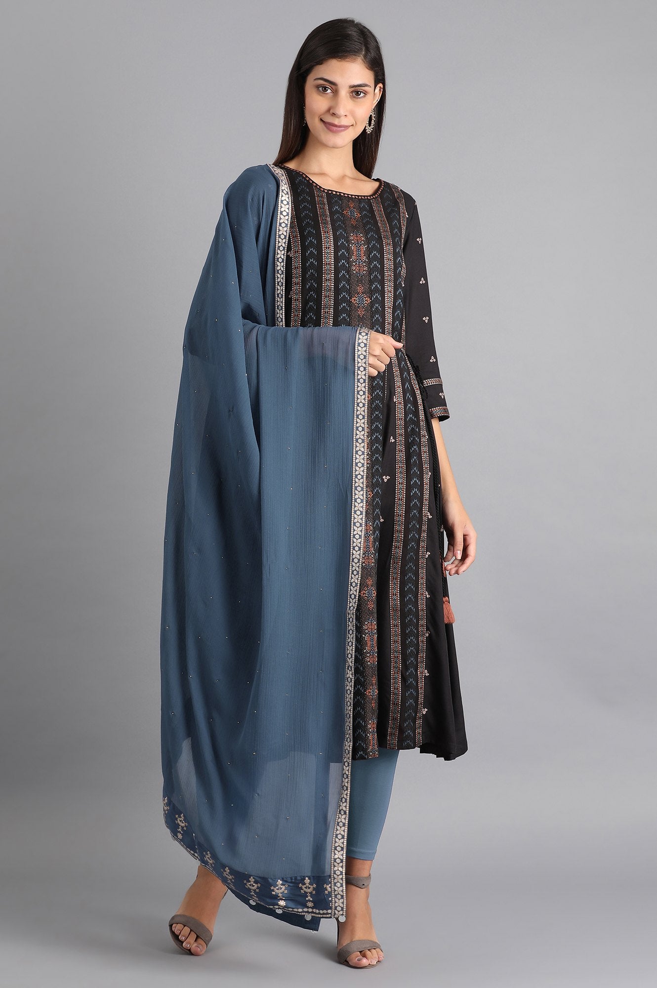 Blue Chiffon Dupatta