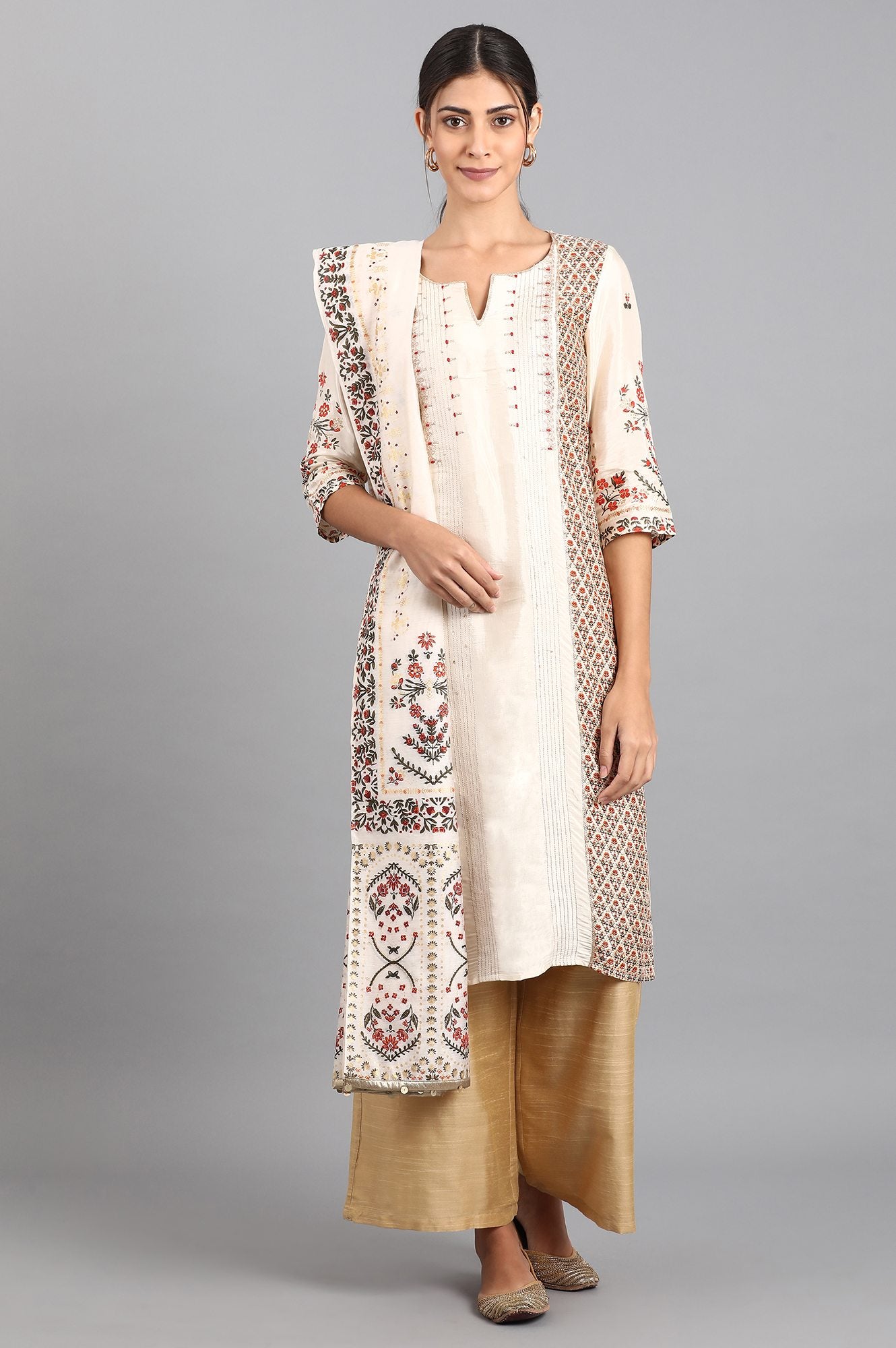 White Chanderi Dupatta