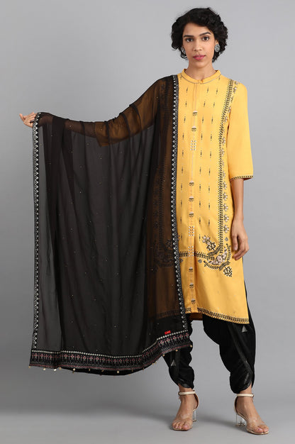 Black Chiffon Dupatta