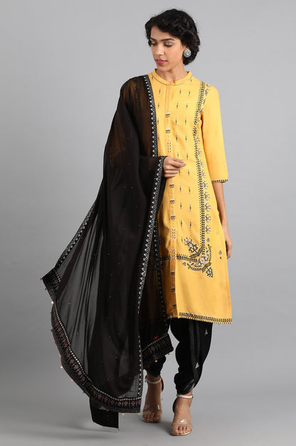 Black Chiffon Dupatta