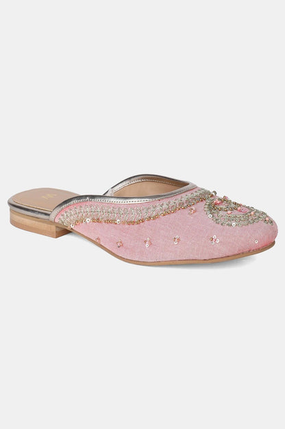 W Gold Round Toe Flat - wforwoman