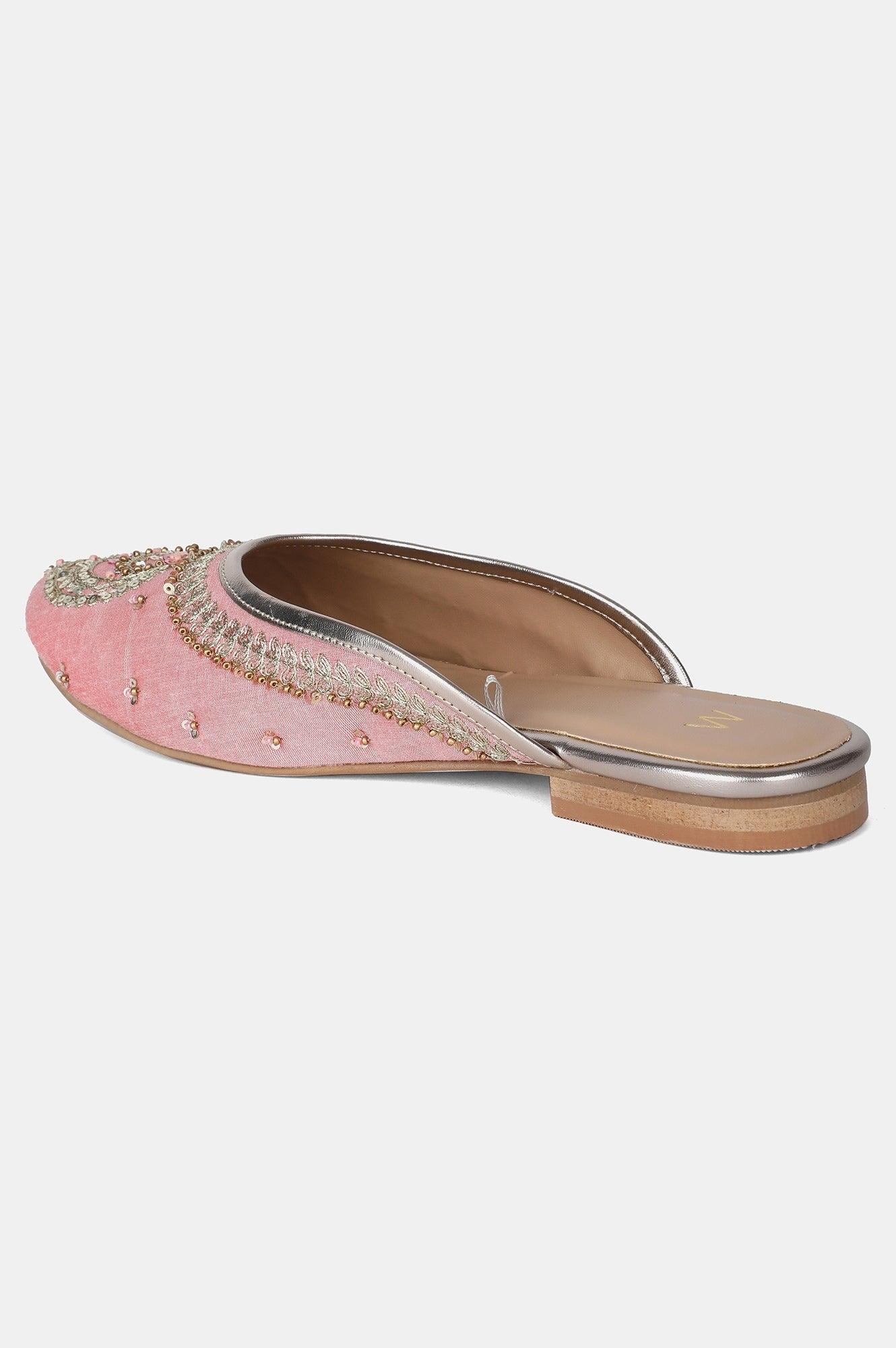 W Gold Round Toe Flat - wforwoman