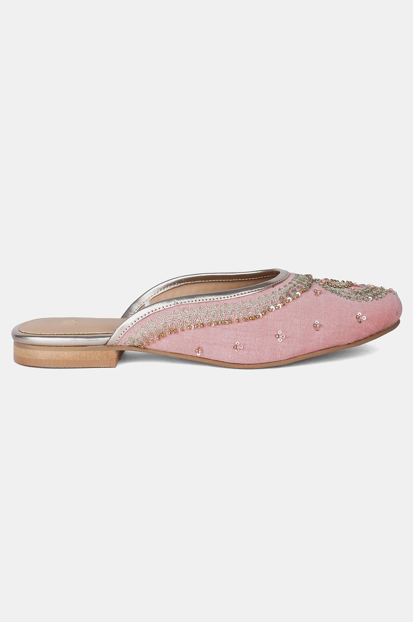 W Gold Round Toe Flat - wforwoman