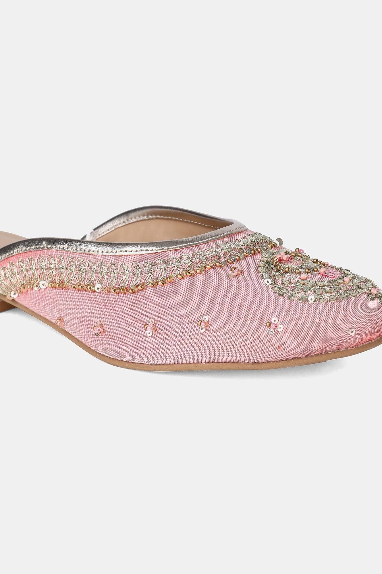 W Gold Round Toe Flat - wforwoman