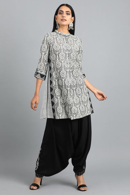 Grey Mandarin Neck kurta Set - wforwoman