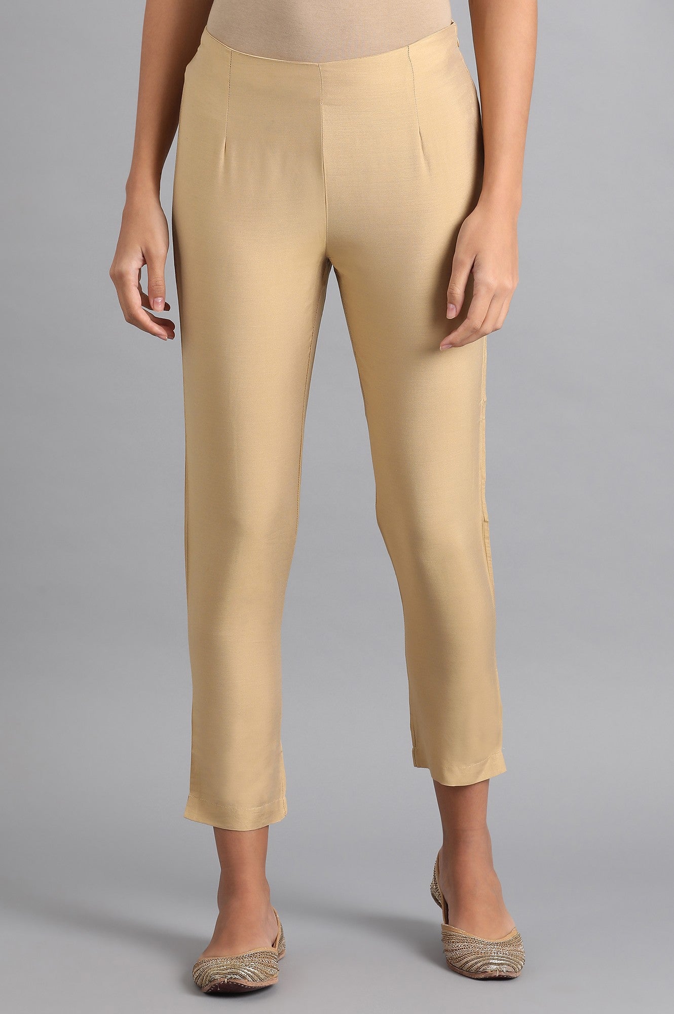 Gold Solid Trousers