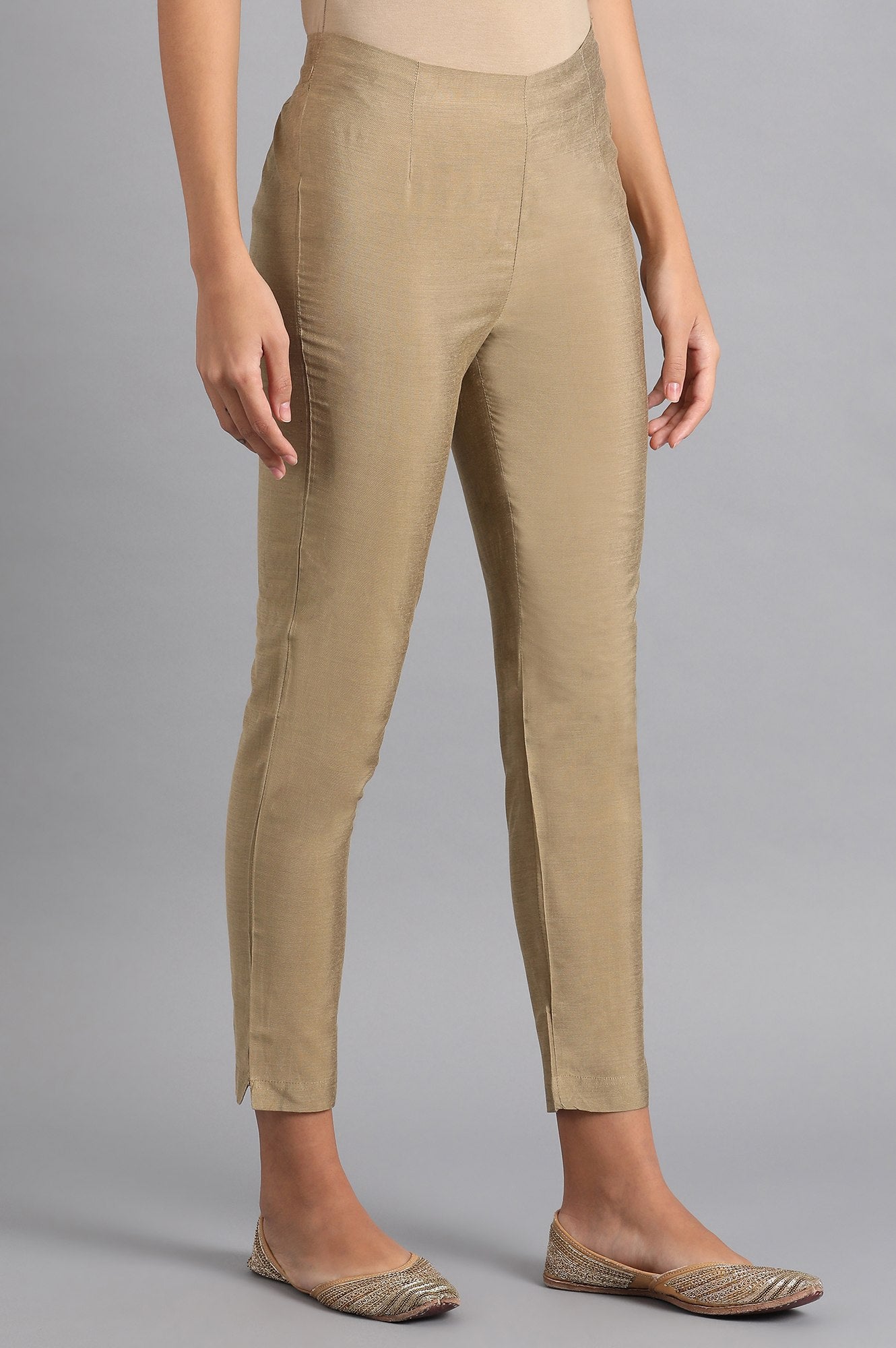 Gold Solid Trousers