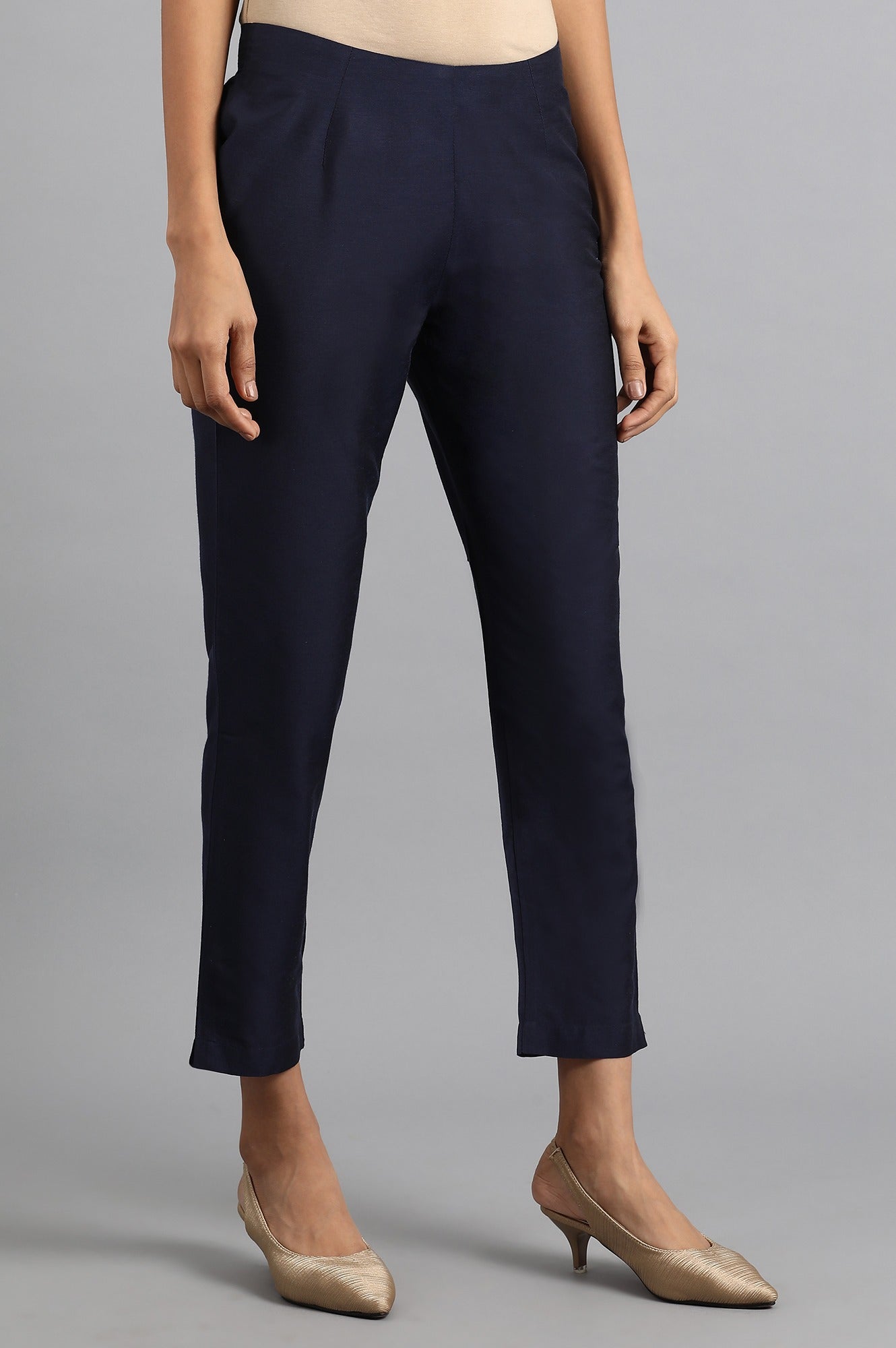 Blue Ankle Length Trousers
