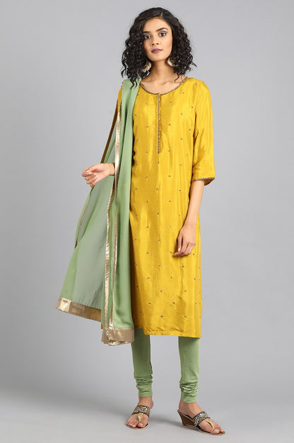 Green Knitted Churidar