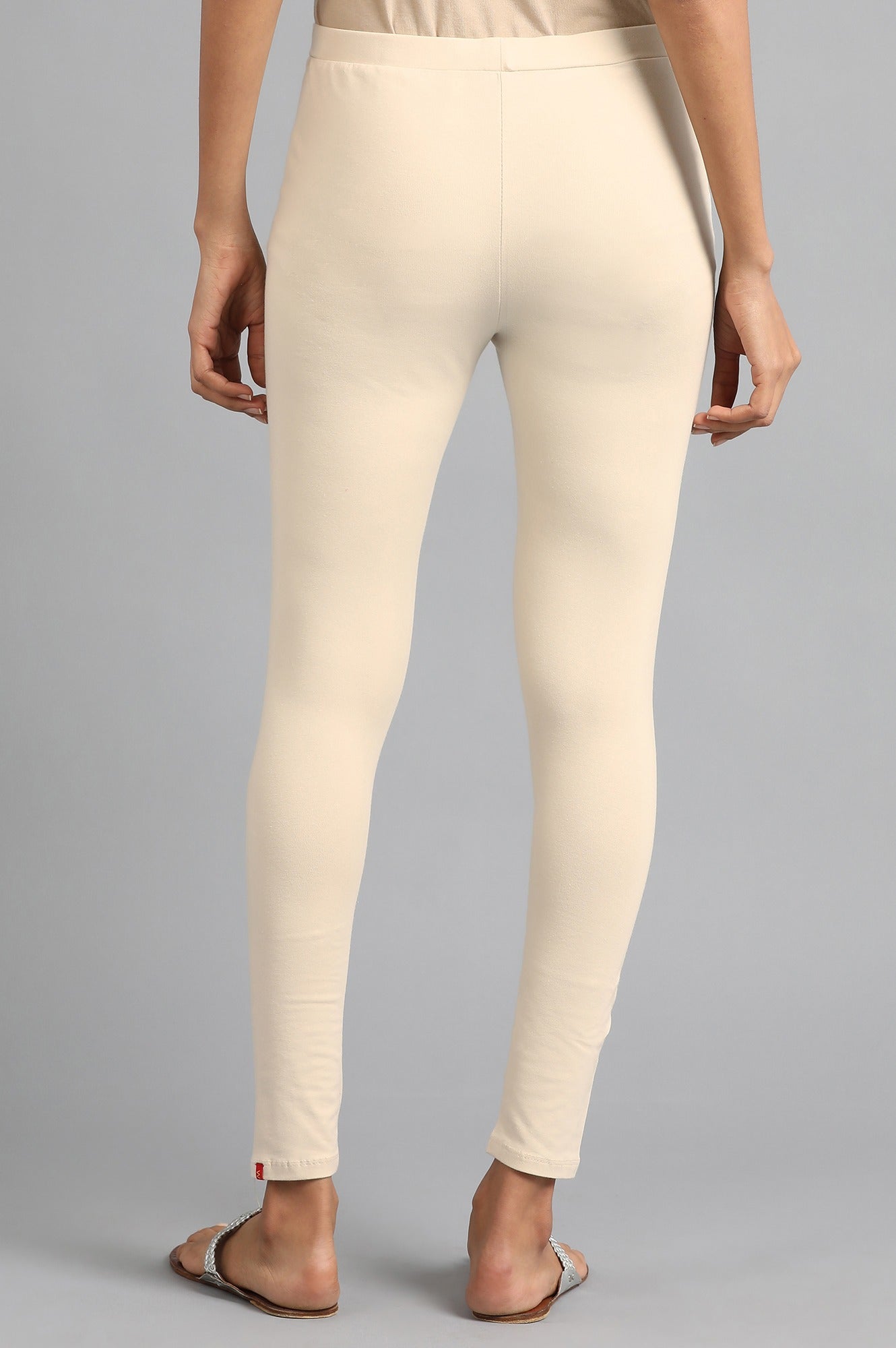 Ecru Solid Tights