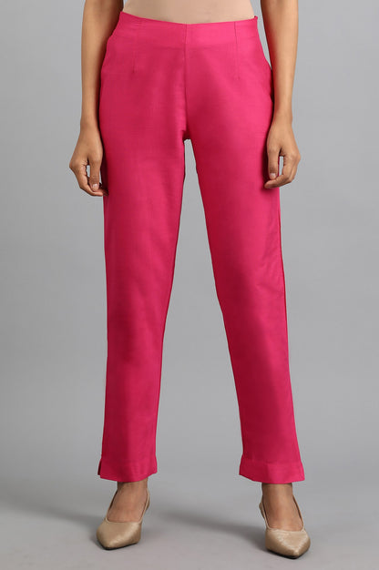 Pink Straight Pants - wforwoman