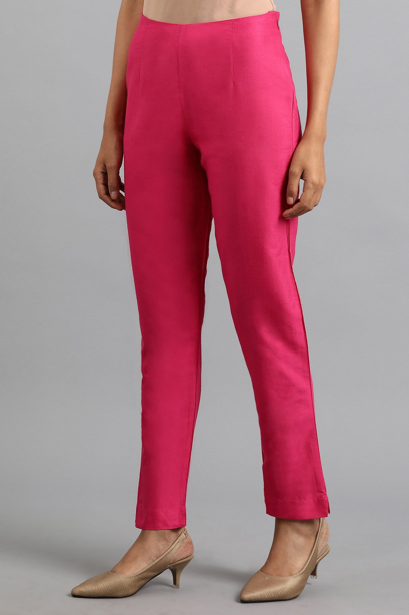 Pink Straight Pants - wforwoman