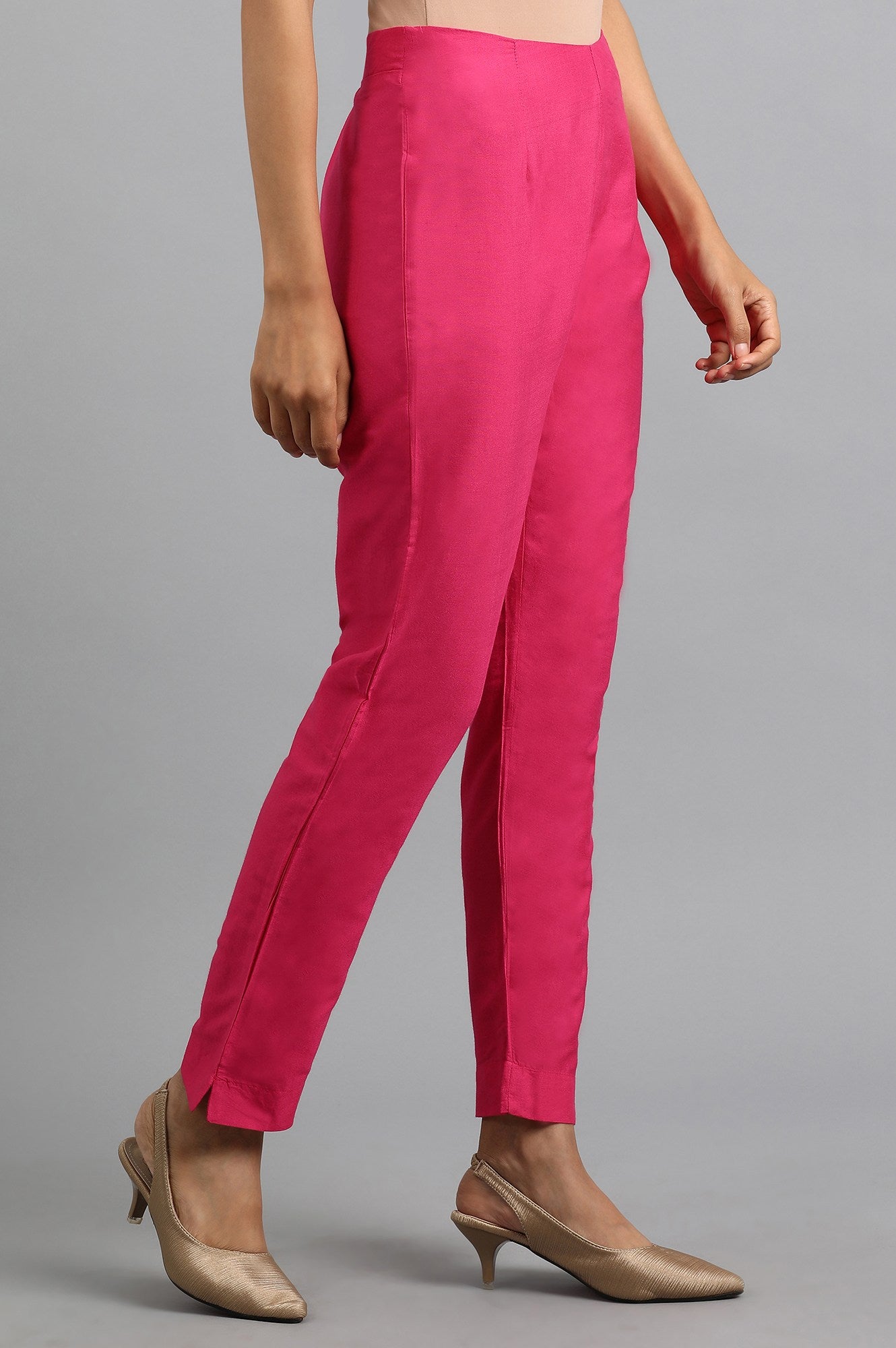 Pink Straight Pants - wforwoman