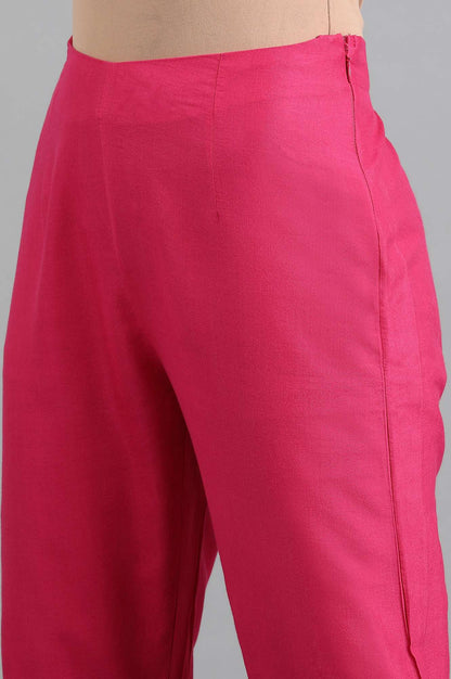 Pink Straight Pants - wforwoman