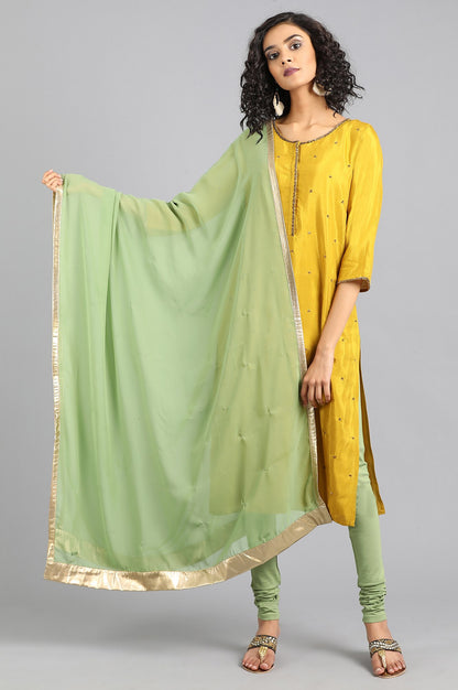 Green Solid Dupatta