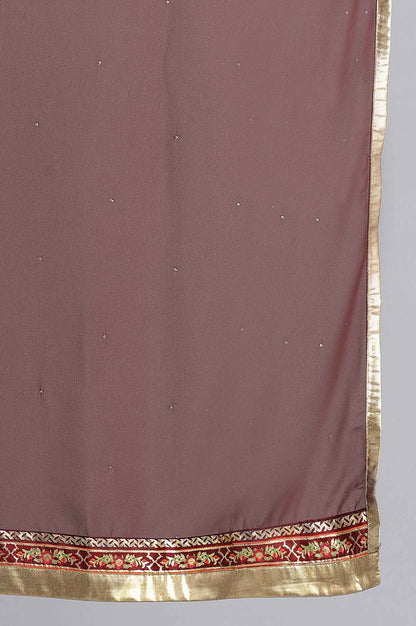 Maroon Solid Dupatta