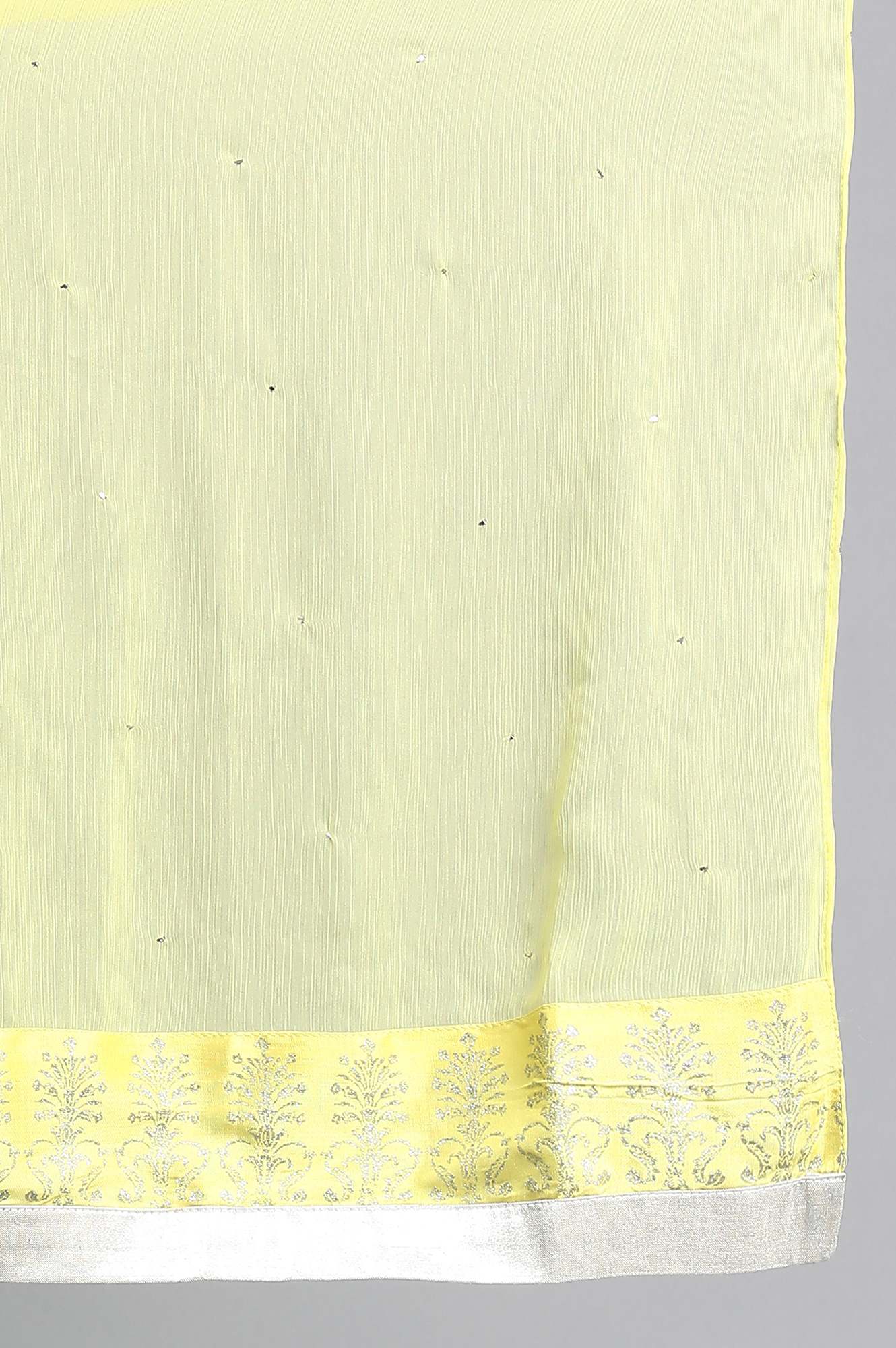 Lime Yellow Solid Dupatta