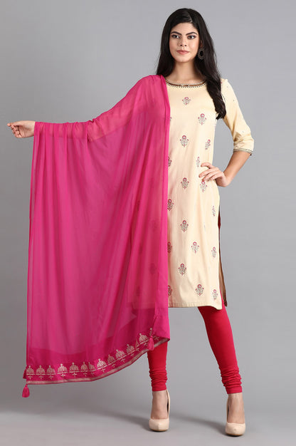 Pink Chiffon Dupatta