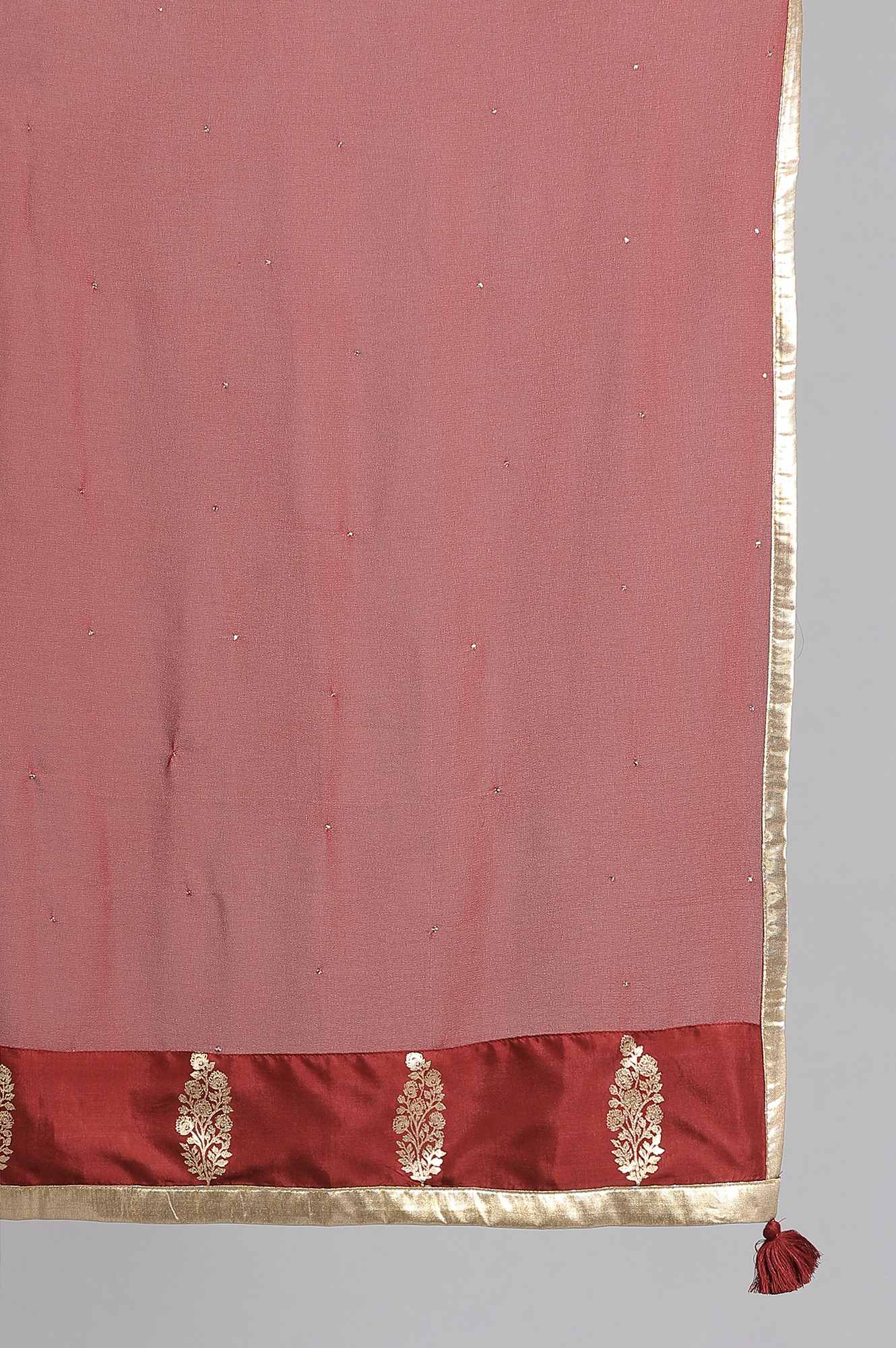 Maroon Solid Dupatta