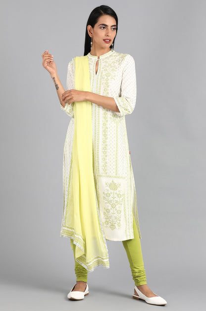 Lime Knitted Churidar