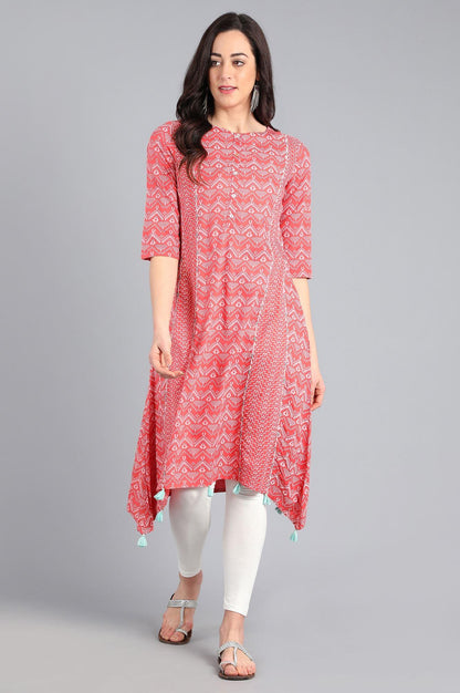 Navy Blue Floral Print kurta - wforwoman