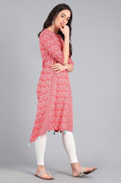 Navy Blue Floral Print kurta - wforwoman