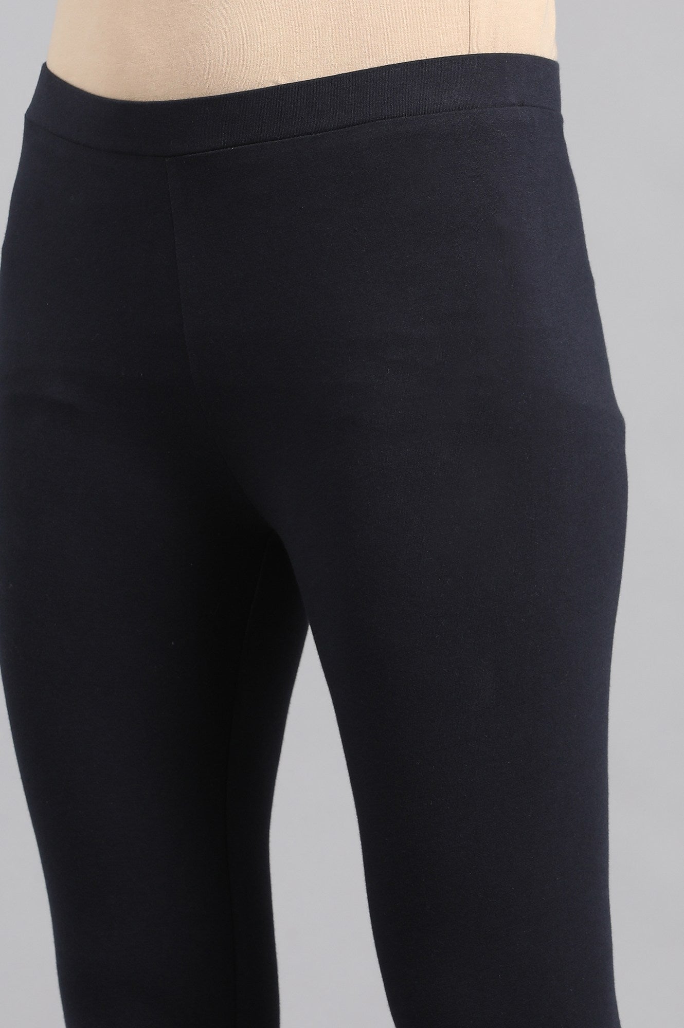 Navy Blue Solid Tights