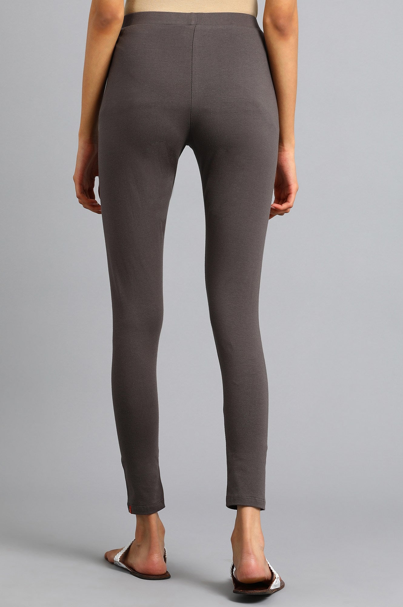 Grey Solid Tights