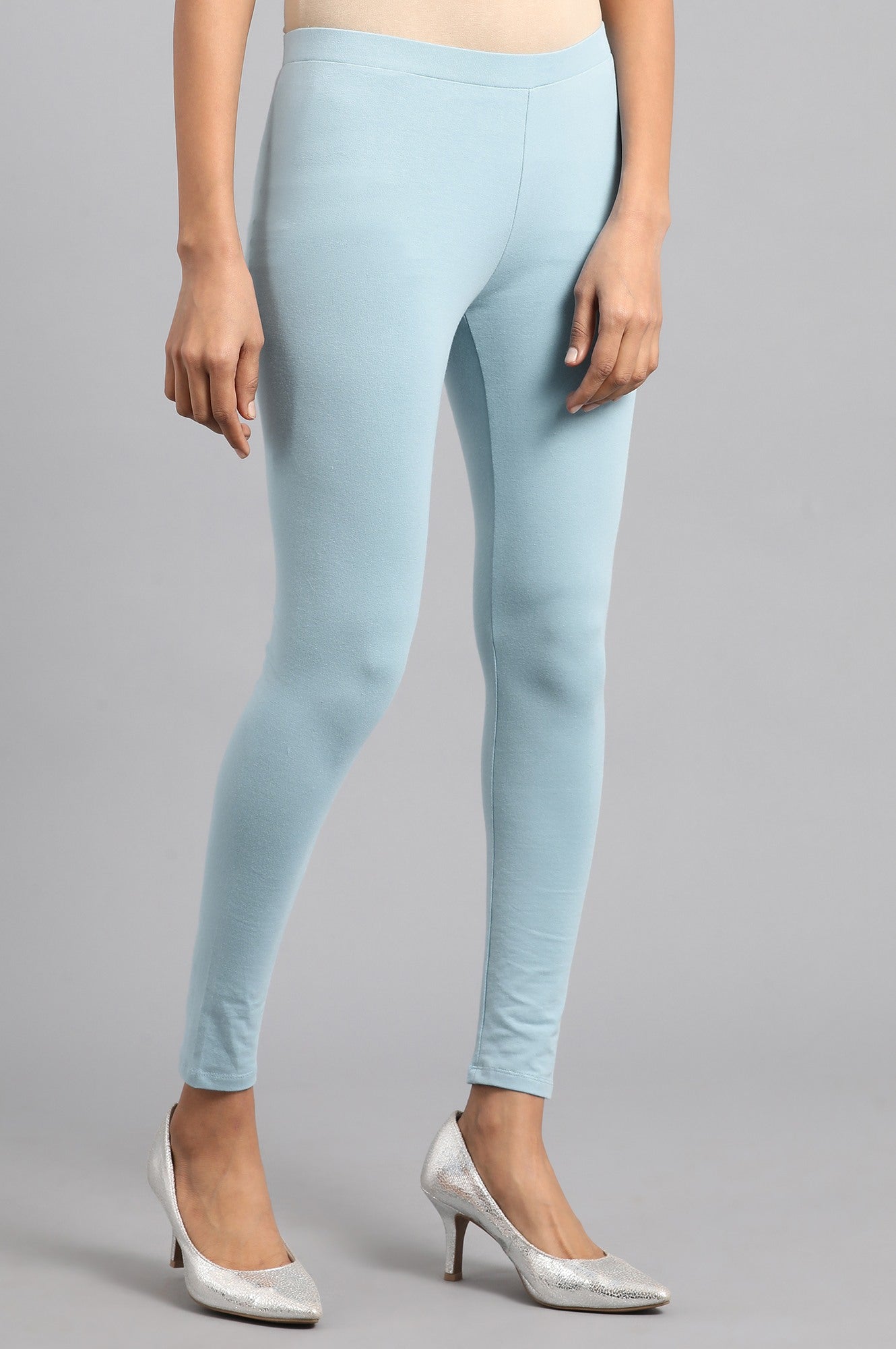 Blue Ankle Length Tights