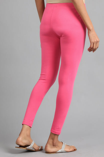 Pink Solid Tights