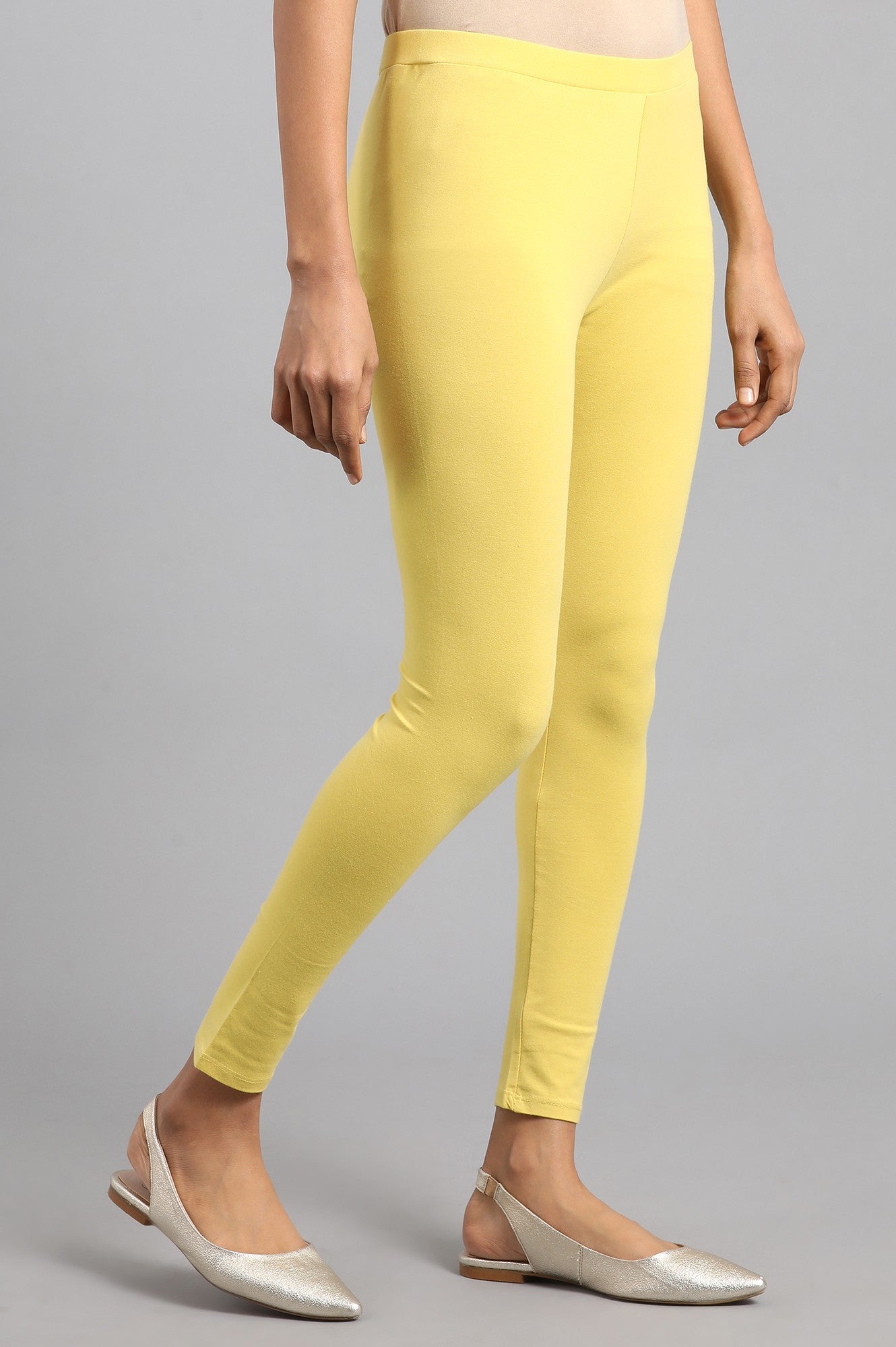 Yellow Solid Tights