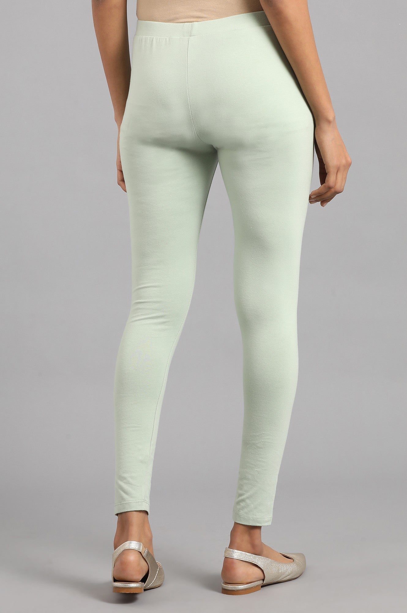 Green Solid Tights