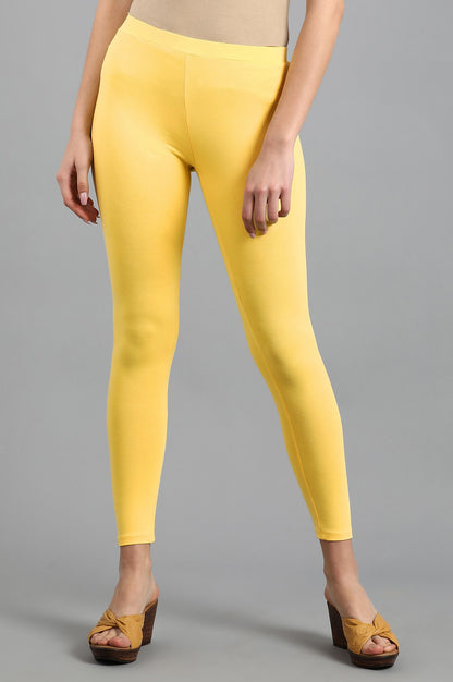 Yellow Solid Tights