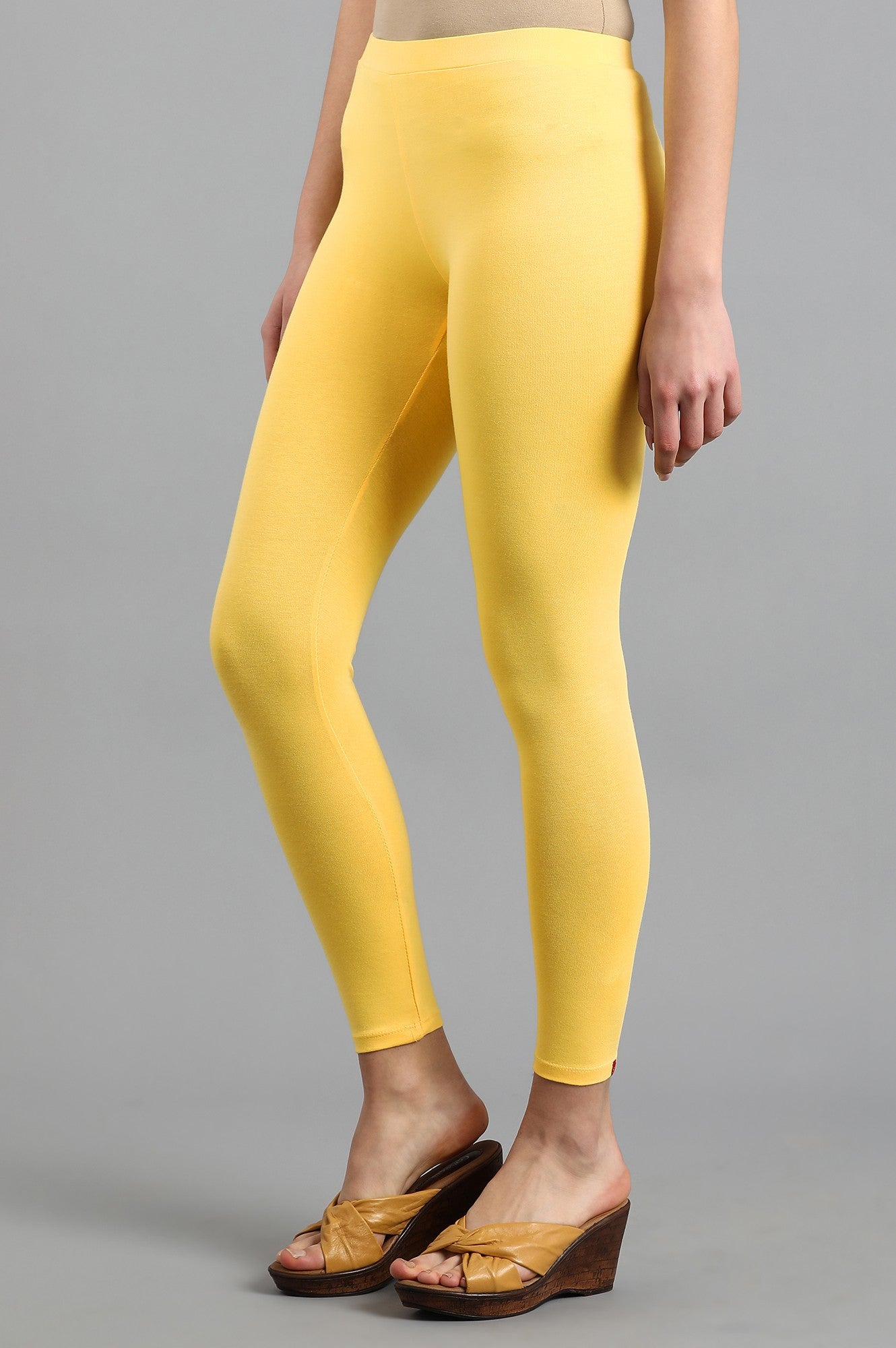 Yellow Solid Tights