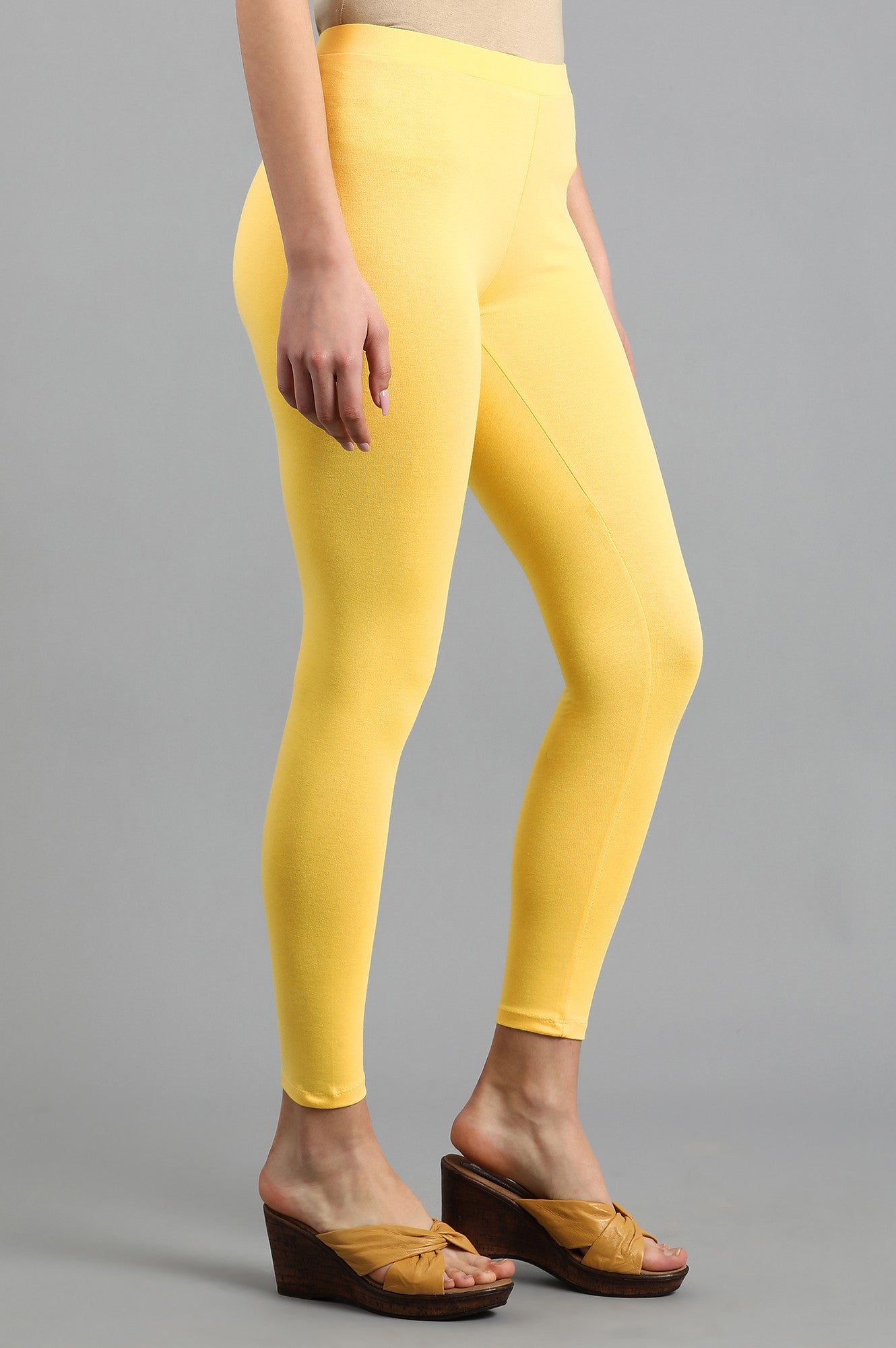 Yellow Solid Tights