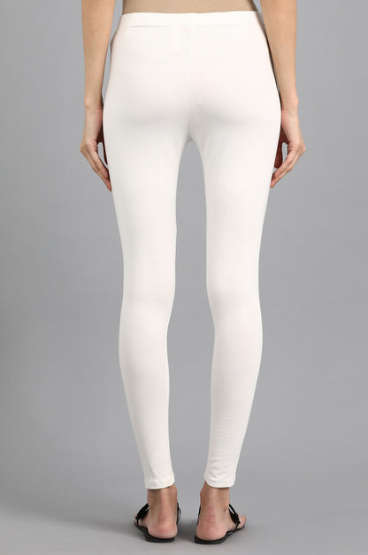 White Solid Tights