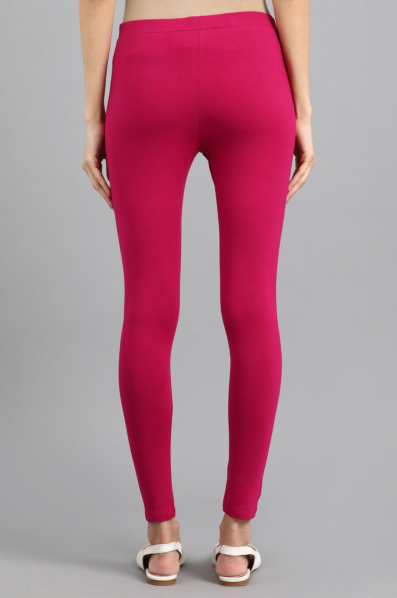 Magenta Solid Tights