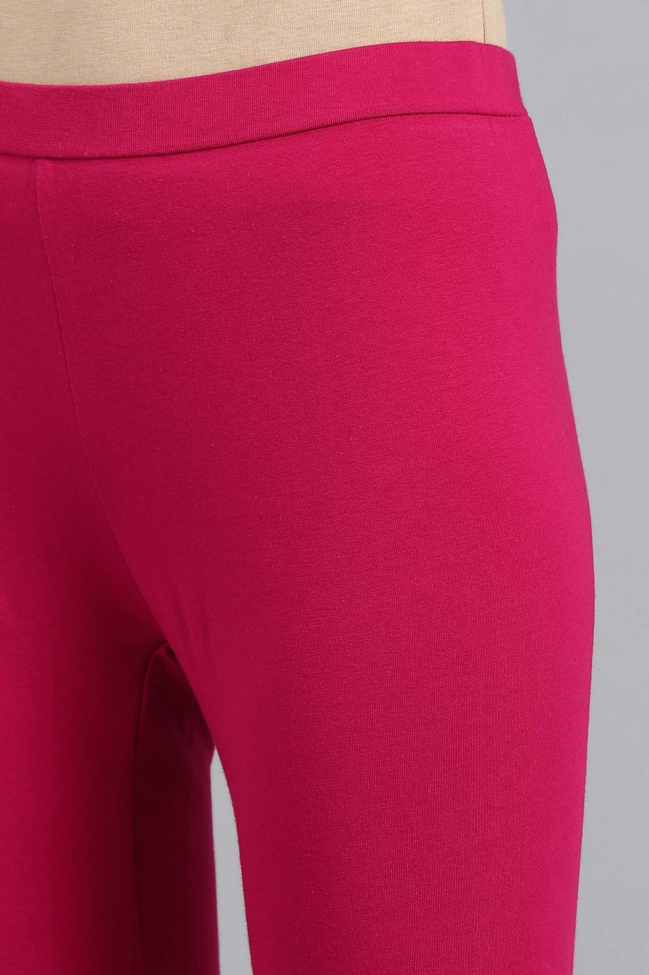 Magenta Solid Tights