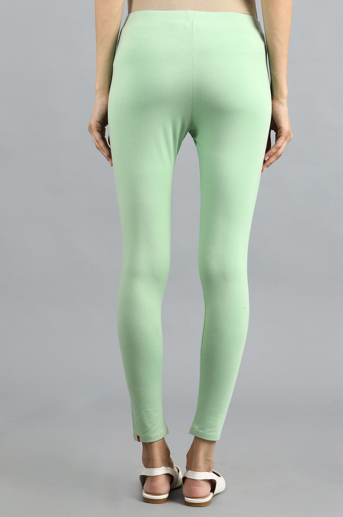 Green Solid Tights