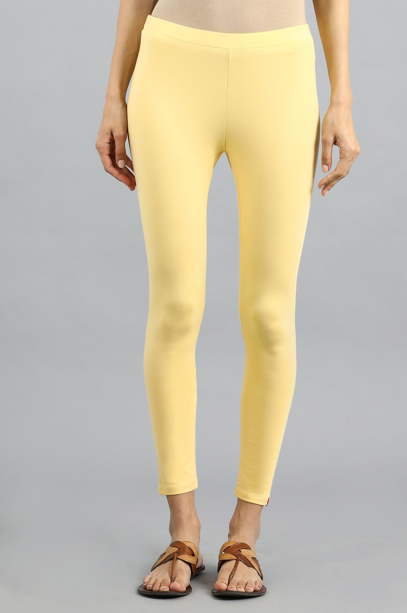 Yellow Solid Tights