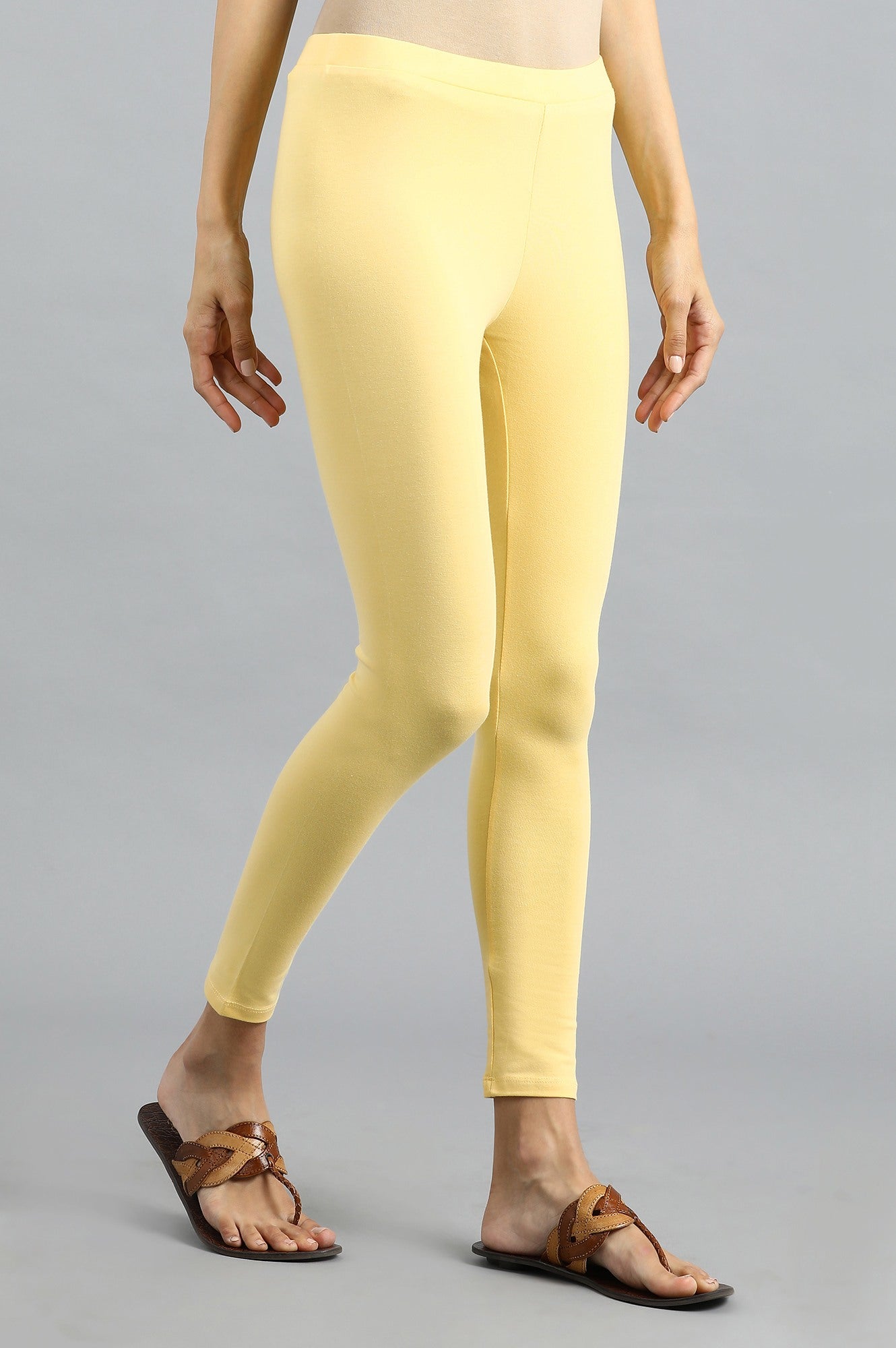 Yellow Solid Tights