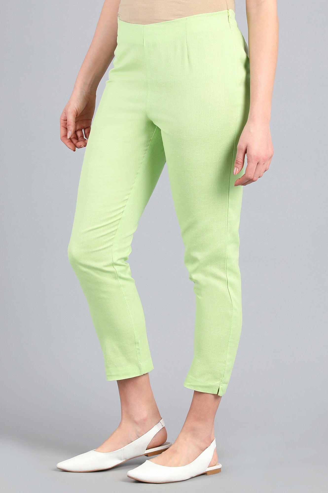 Green Slim Pants