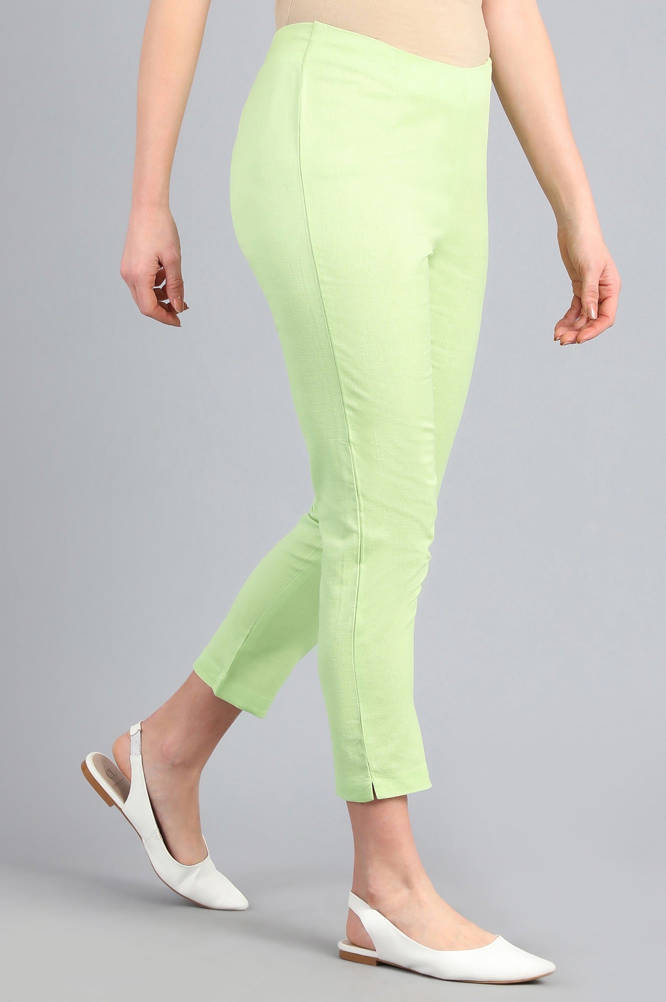 Green Slim Pants