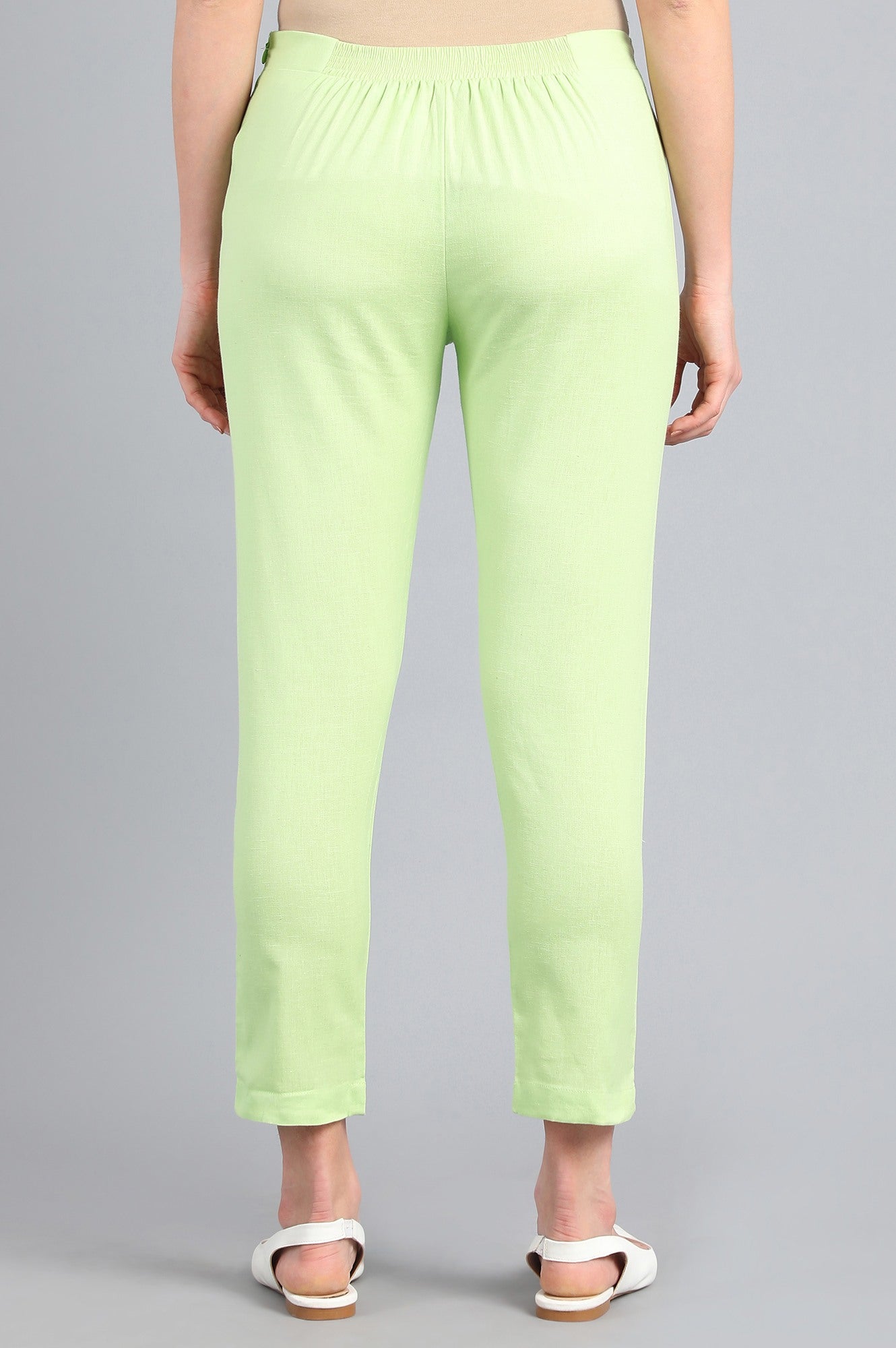 Green Slim Pants