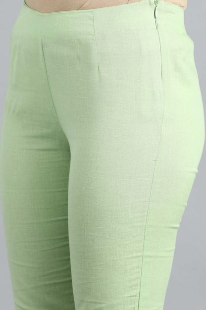 Green Ankle Length Pants