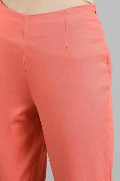 Coral Solid Trousers