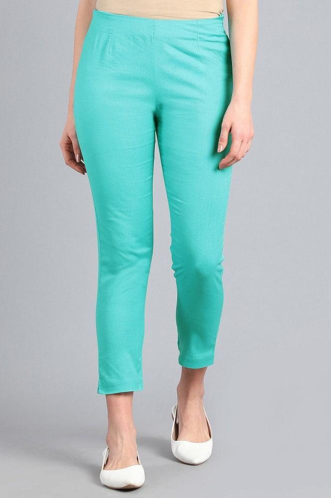 Blue Slim Pants - wforwoman