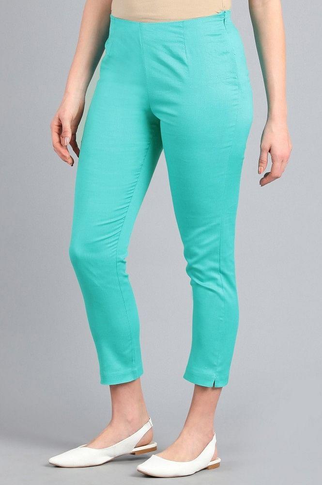 Blue Slim Pants - wforwoman