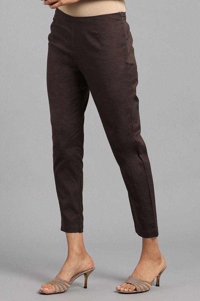 Green Ankle Length Trousers - wforwoman